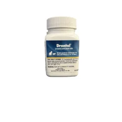 Hot Drontal (Praziquantel/Pyrantel) - Intestinal Dewormer Tablet for Cats