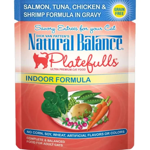Best Natural Balance Original Ultra Platefulls Indoor Salmon, Tuna, Chicken & Shrimp Recipe in Gravy Wet Cat Food