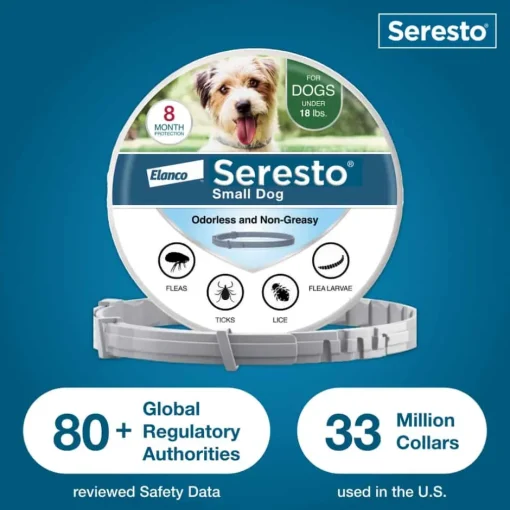 Clearance Seresto - Flea & Tick Preventative Collar for Small Dogs